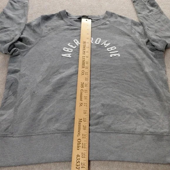 Abercrombie Olive Gray Camo Pullover Sweatshirt - Picture 4 of 9